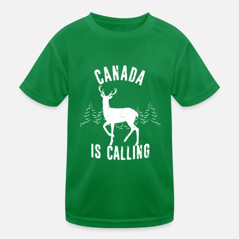 Canada Is Calling - Kanada Elch Elk Backpacker Wan Kinder Funktions-T-Shirt