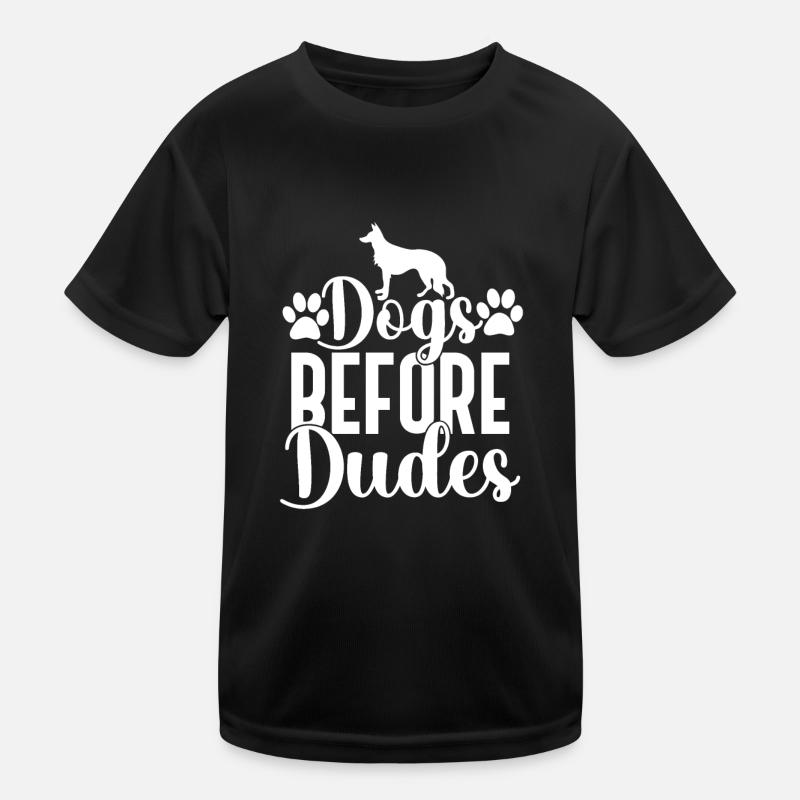 Hunde vor Kerlen Kinder Funktions-T-Shirt