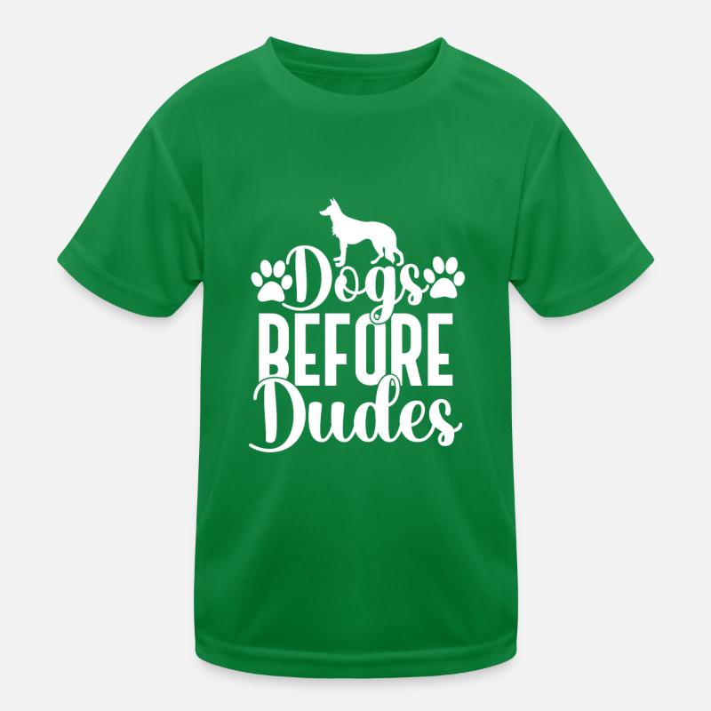 Chiens devant les gars T-shirt sport Enfant