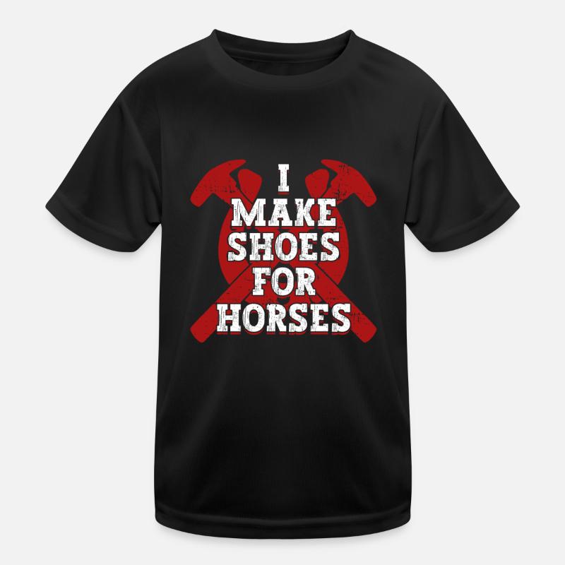 Je fabrique des chaussures pour chevaux - forge forgeron T-shirt sport Enfant