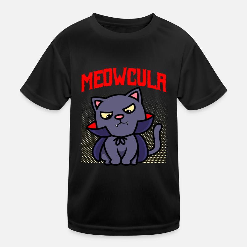 Dracula Chat d’Halloween T-shirt sport Enfant