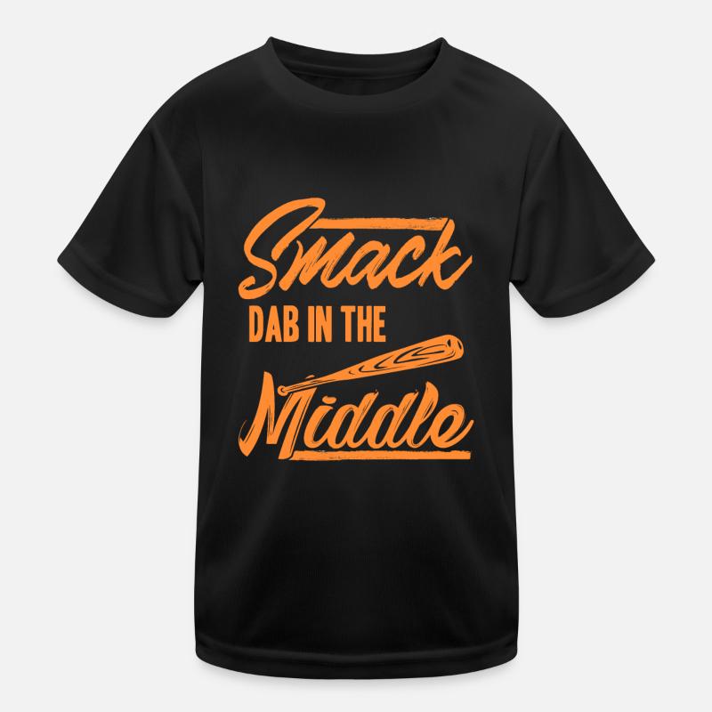 Smack Dab In The Middle Funny Retro Baseball Kinder Funktions-T-Shirt