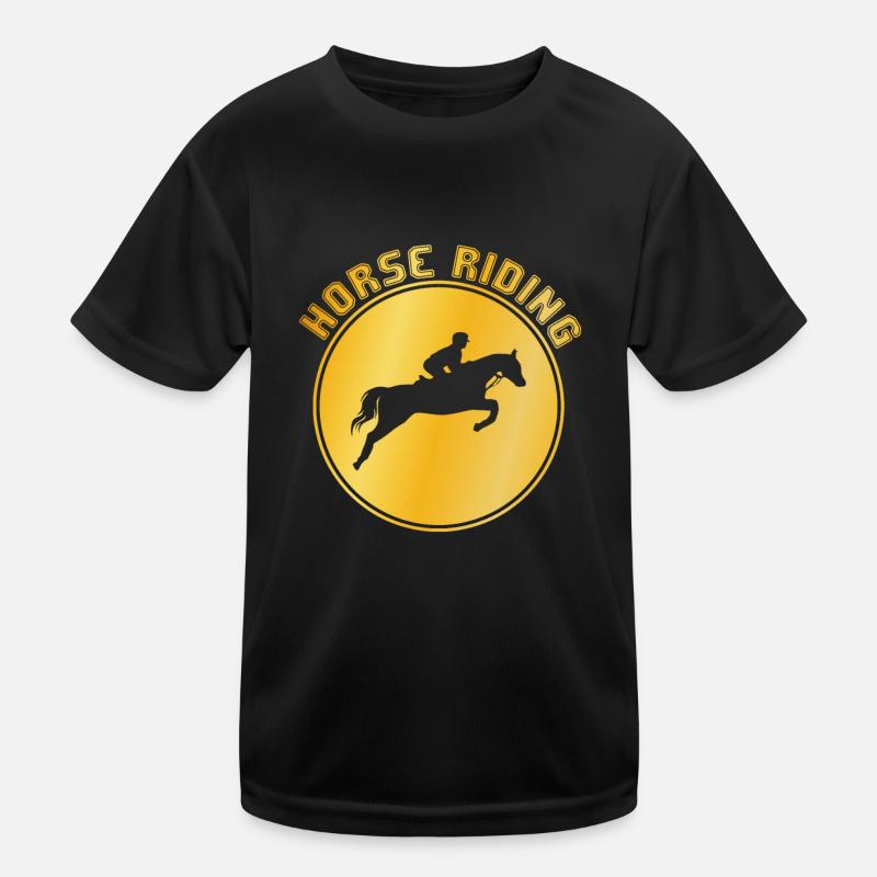 Pferde Reiten Kinder Funktions-T-Shirt