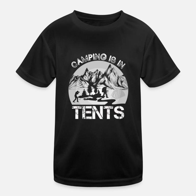 Zelten ist Zelten Wandershirt Kinder Funktions-T-Shirt