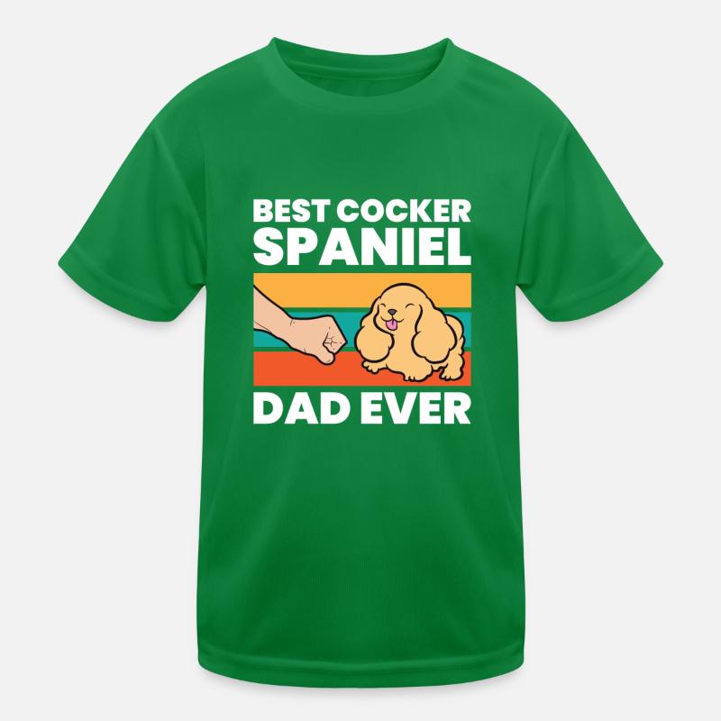Best Cocker Spaniel Dad Ever Kinder Funktions-T-Shirt