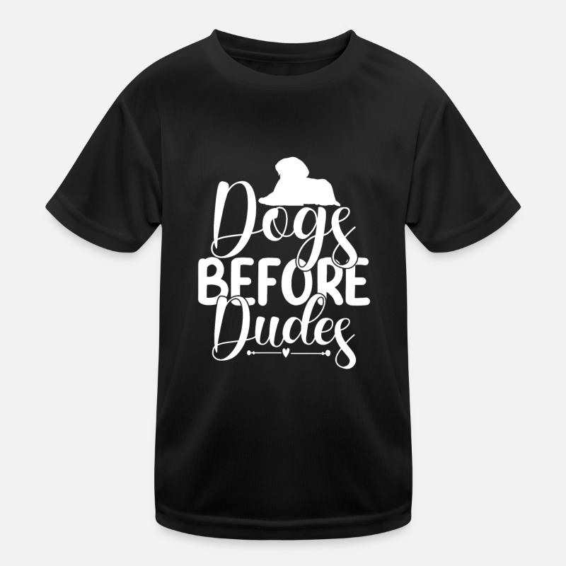Hunde vor Kerlen Kinder Funktions-T-Shirt