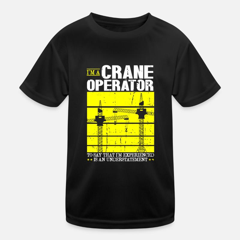 Crane Operator Vintage Crane Crane Crane Crane Crane Kids Functional T-Shirt
