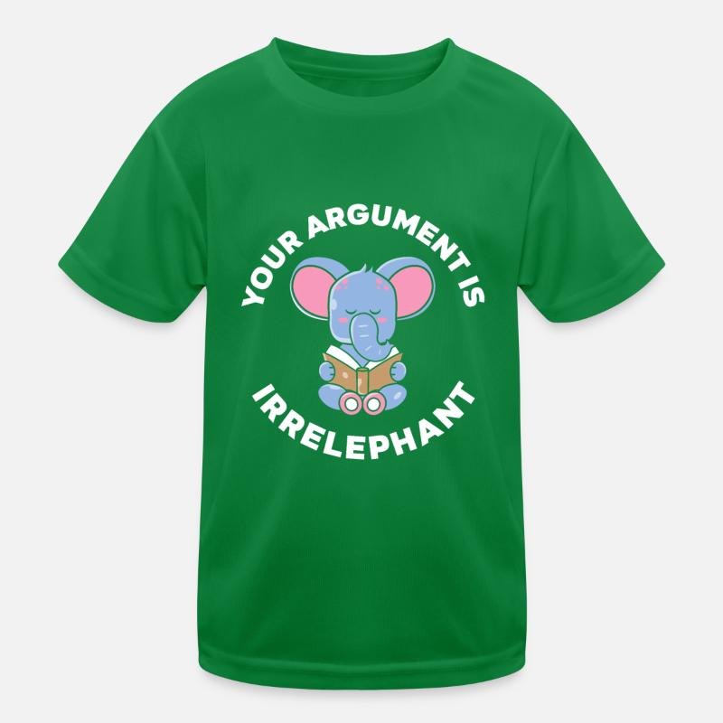 Elephant Pun Kids Functional T-Shirt