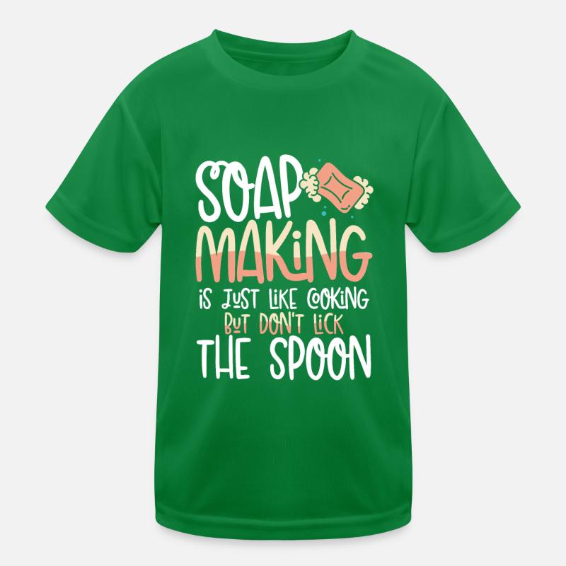 Funny soap making Kids Functional T-Shirt