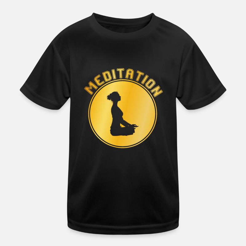 Meditation Kinder Funktions-T-Shirt