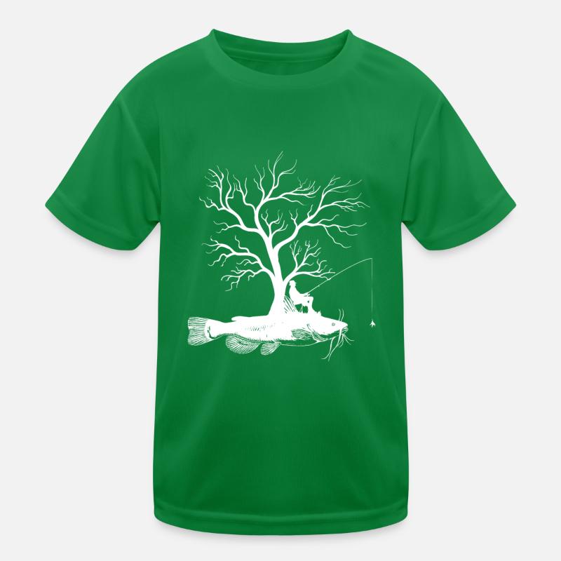 Graphic Tree - Fish Catfish Kids Functional T-Shirt