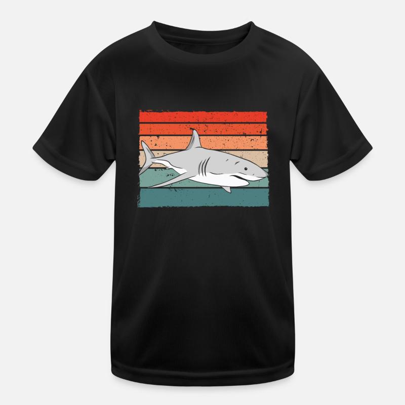 Shark retro color Kids Functional T-Shirt