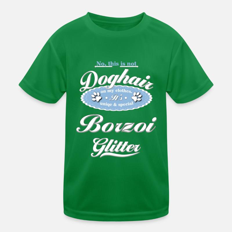 Dog glitter Borzoi Kids Functional T-Shirt