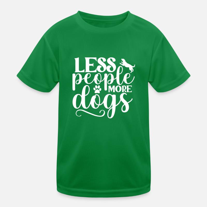 Moins de gens plus de chiens T-shirt sport Enfant