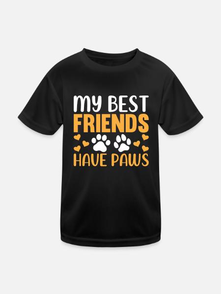 Propriétaires de chiens et de chats - Mes meilleurs amis h - T-shirt sport Enfant - noir - Devant