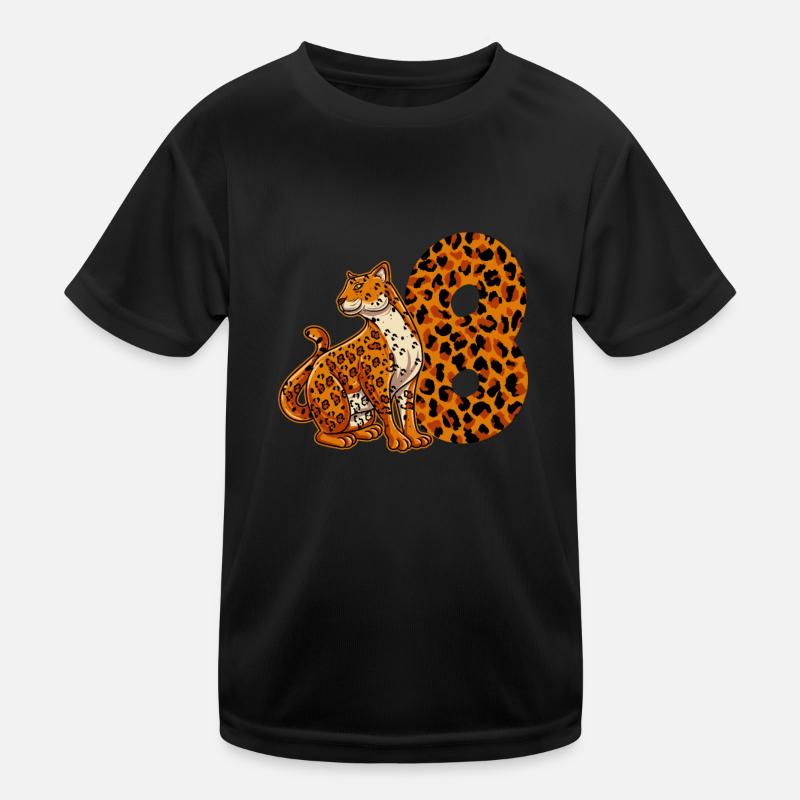 8 Jahre Alter Junge Geburtstag Jaguar Kinder Funktions-T-Shirt