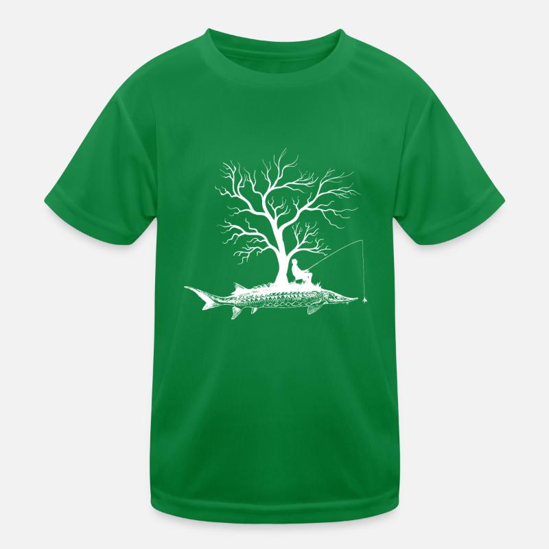 Graphic Tree - Fish Sturgeon Kids Functional T-Shirt