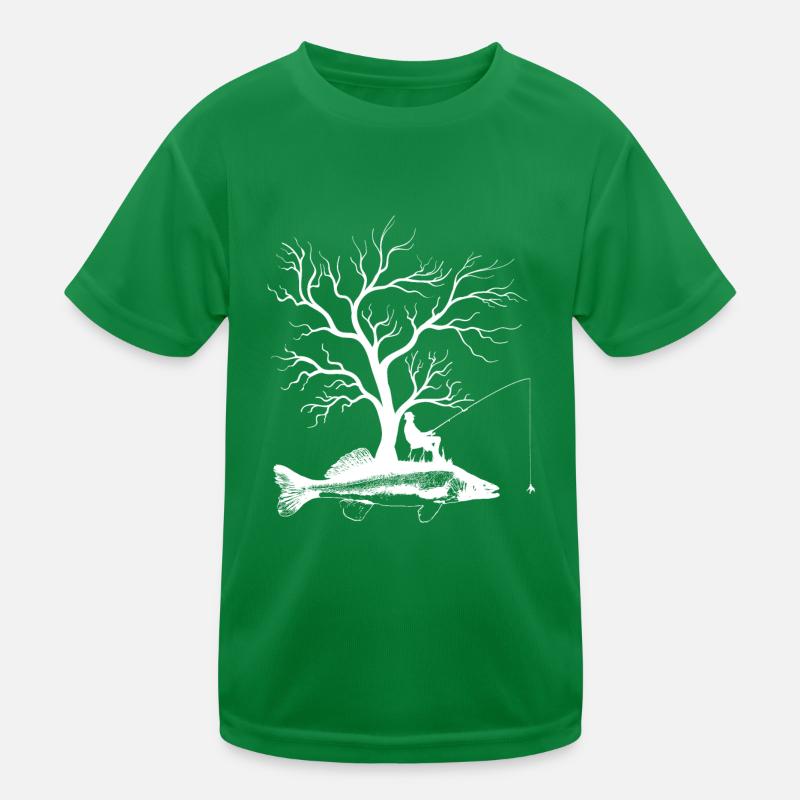Graphic Tree - Fish Pikeperch Kids Functional T-Shirt