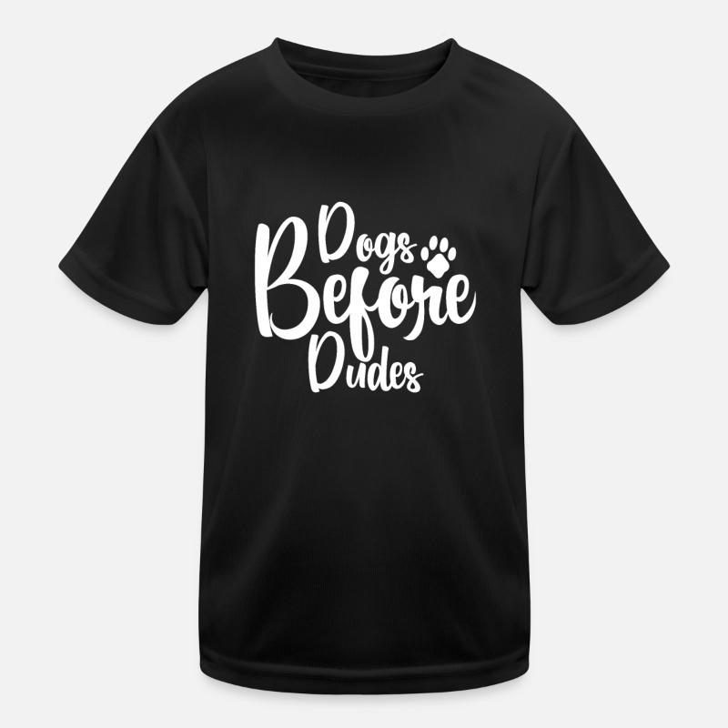 Hunde vor Kerlen Kinder Funktions-T-Shirt