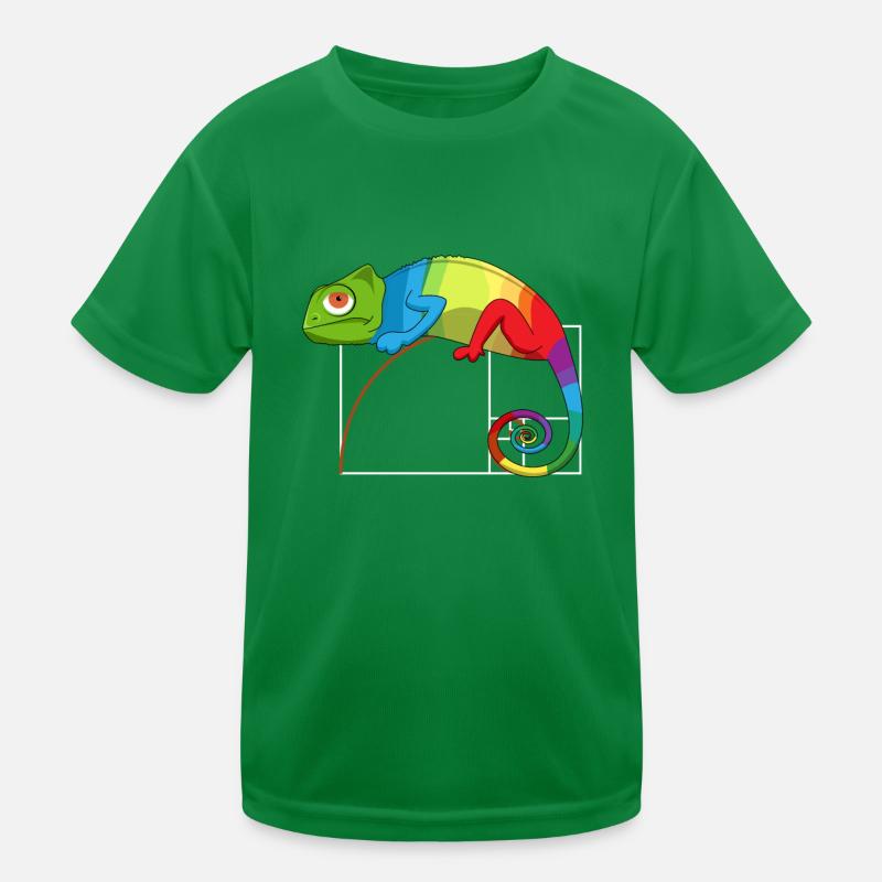 Fibonacci Day Golden Ratio Math Chameleon Kids Functional T-Shirt