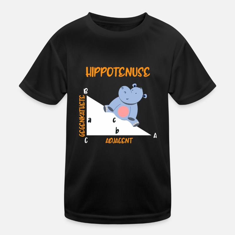 Mathématicien Hippotenuse Hippo Triangle T-shirt sport Enfant