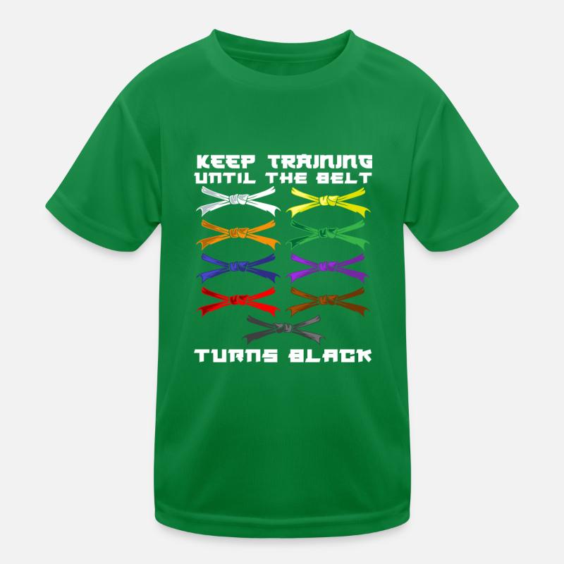 Karate Black Belt Gift Kids Functional T-Shirt