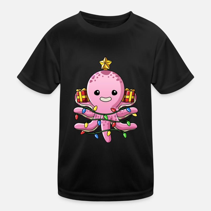 Octopus Arbre de Noël Marché de Noël T-shirt sport Enfant