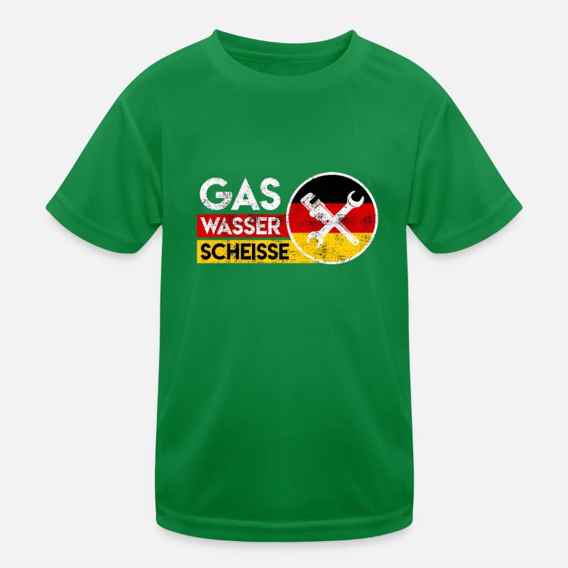 Plombier de merde d’eau de gaz T-shirt sport Enfant