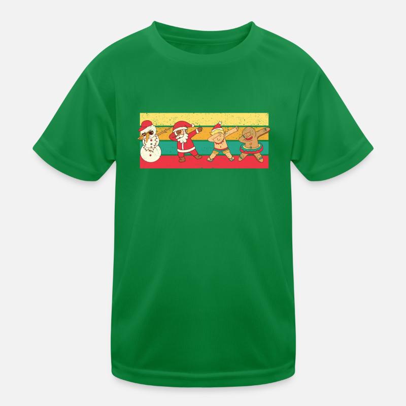 Dabbing Weihnachtsmann Freunde Xmas Pyjamas Dab Kinder Funktions-T-Shirt