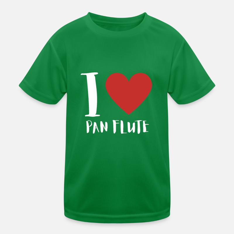 Pan Pipe Instrument Pérou Flûte de Pan en bois T-shirt sport Enfant