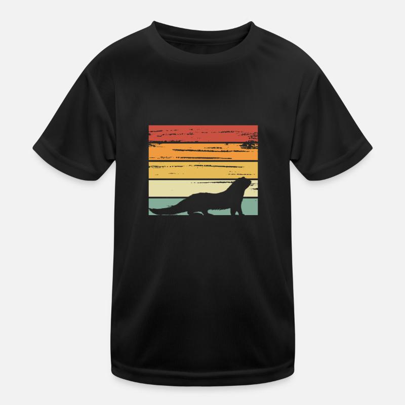 Frettchen retro vintage Kinder Funktions-T-Shirt