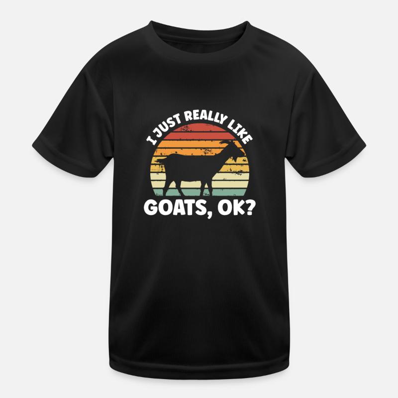 I just like goats a lot Kids Functional T-Shirt