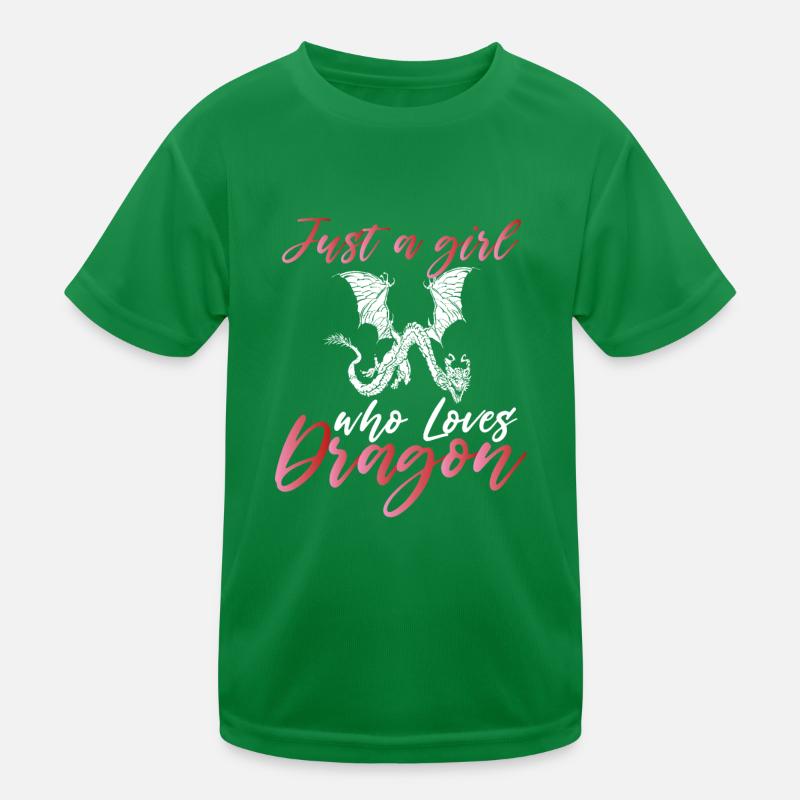 Nur Ein Mädchen, Das Drachen Liebt Kinder Funktions-T-Shirt