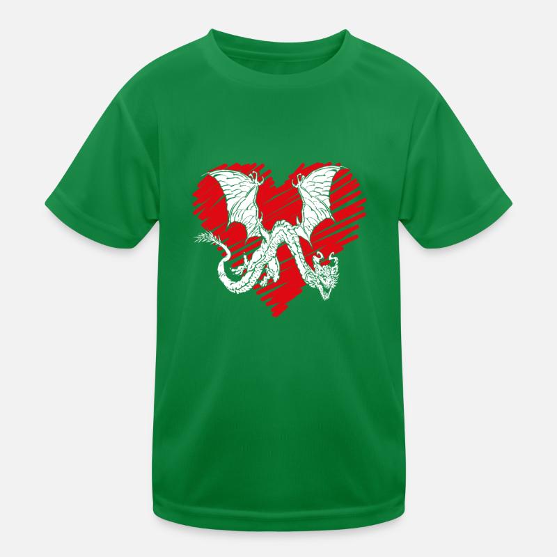 Doux Cœur de Dragon T-shirt sport Enfant