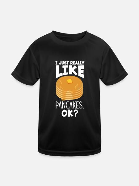 Funny Pancake Pancakes Gift - Kids Functional T-Shirt - black - Front