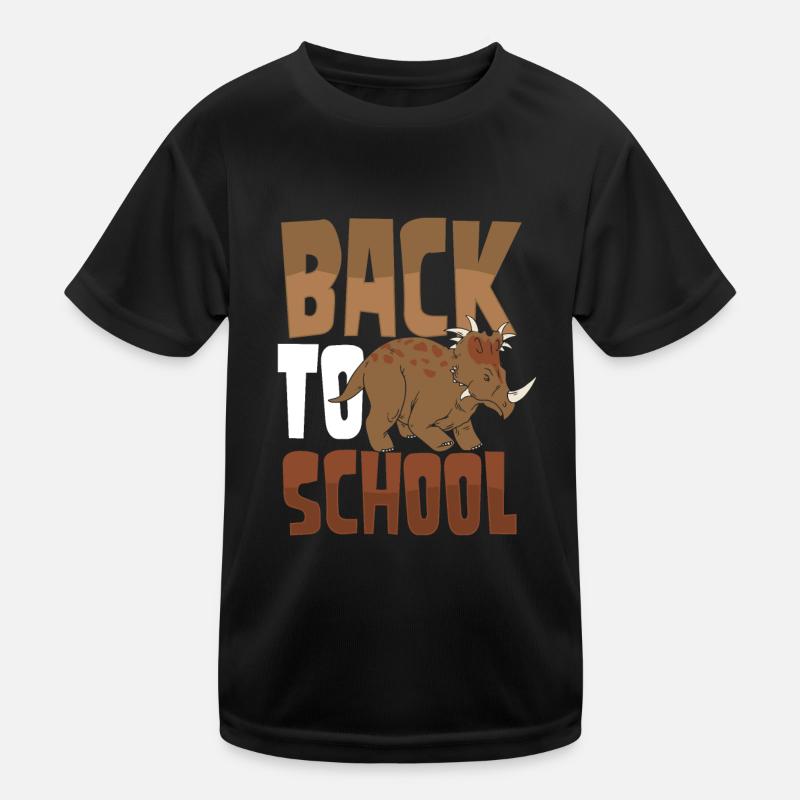 Back to School Triceratops Kids Functional T-Shirt