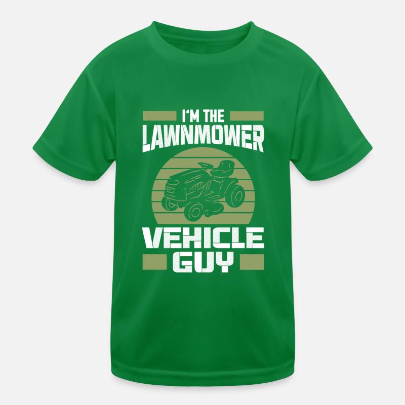 Rasenmäher Traktor Männer Retro Gartenarbeit Kinder Funktions-T-Shirt