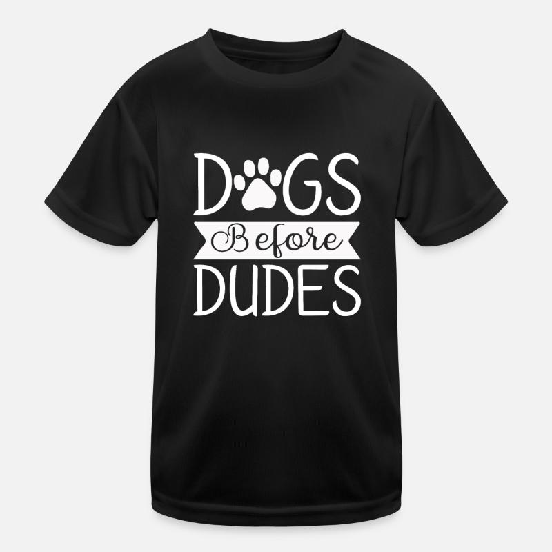 Hunde vor Kerlen Kinder Funktions-T-Shirt