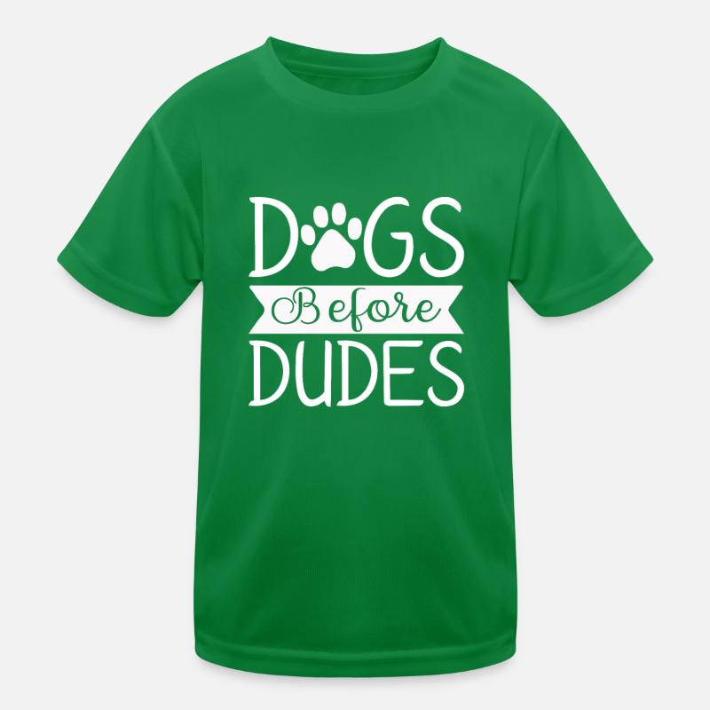 Hunde vor Kerlen Kinder Funktions-T-Shirt