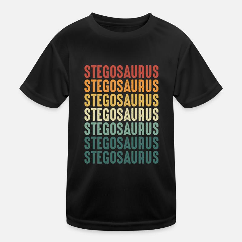 Stegosaurus In Bunt Kinder Funktions-T-Shirt