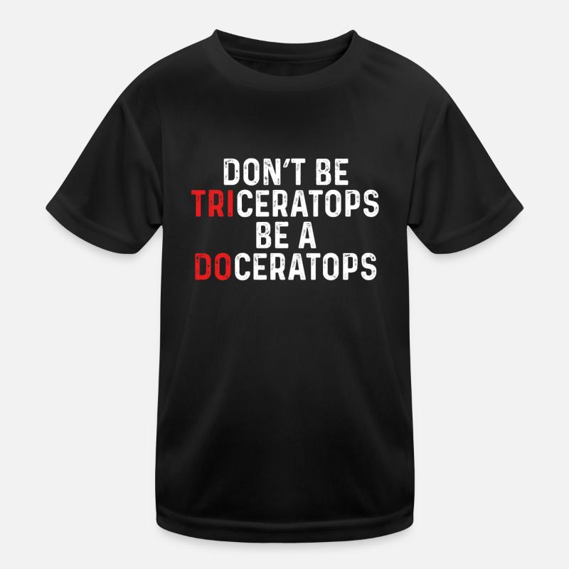 Funny Triceratops Kids Functional T-Shirt