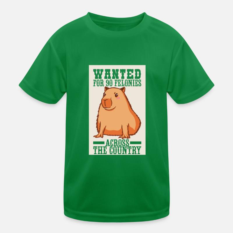 Capybara Water License Kids Functional T-Shirt
