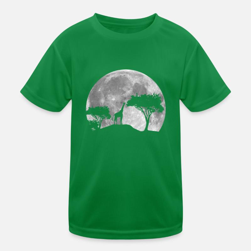 Giraffe At Night Kids Functional T-Shirt