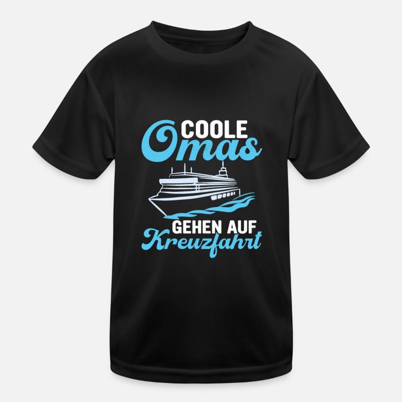 Coole Omas gehen auf Kreuzfahrt Urlaub Großmutter Kinder Funktions-T-Shirt