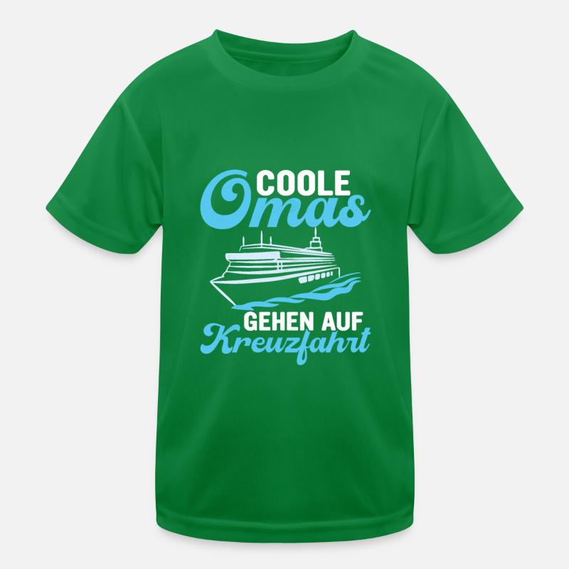Coole Omas gehen auf Kreuzfahrt Urlaub Großmutter Kinder Funktions-T-Shirt