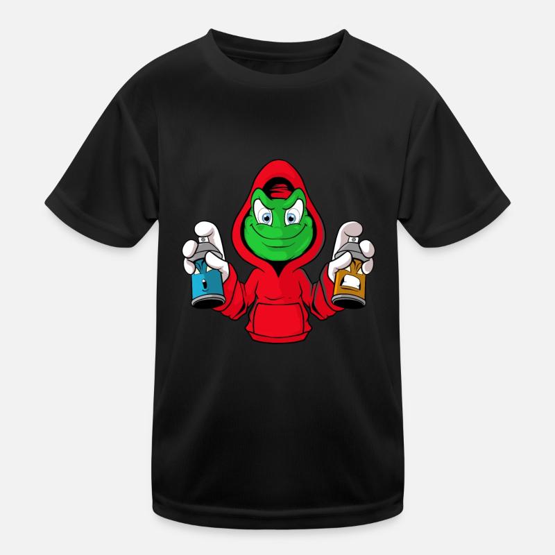 Graffiti Frosch Sprayer Kinder Funktions-T-Shirt