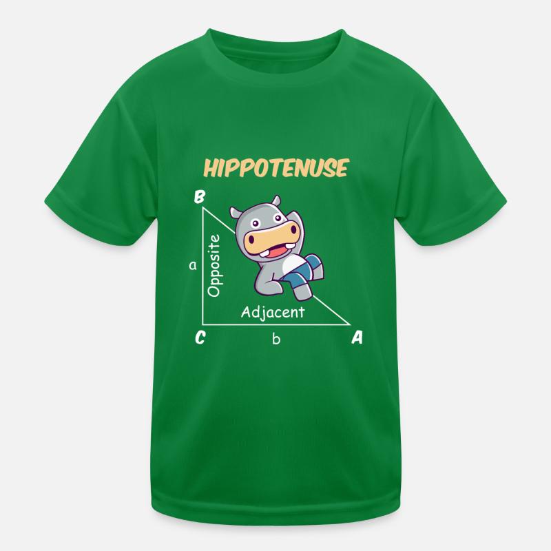 Funny Mathematician Design Hippotenuse Kids Functional T-Shirt