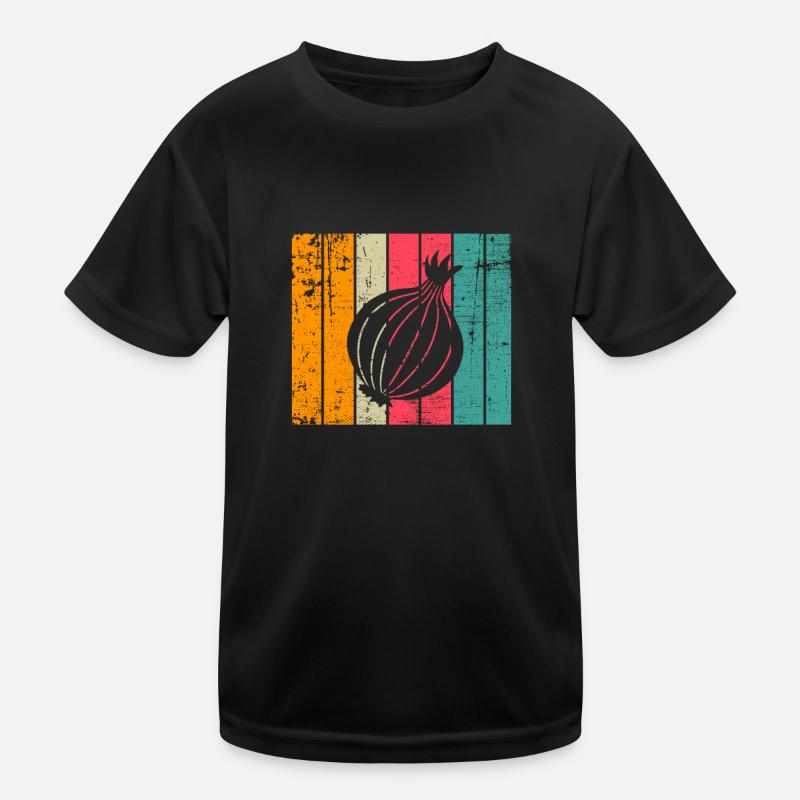 Onion Lover Retro Vegetables Vegan Gift idea Kinder Funktions-T-Shirt