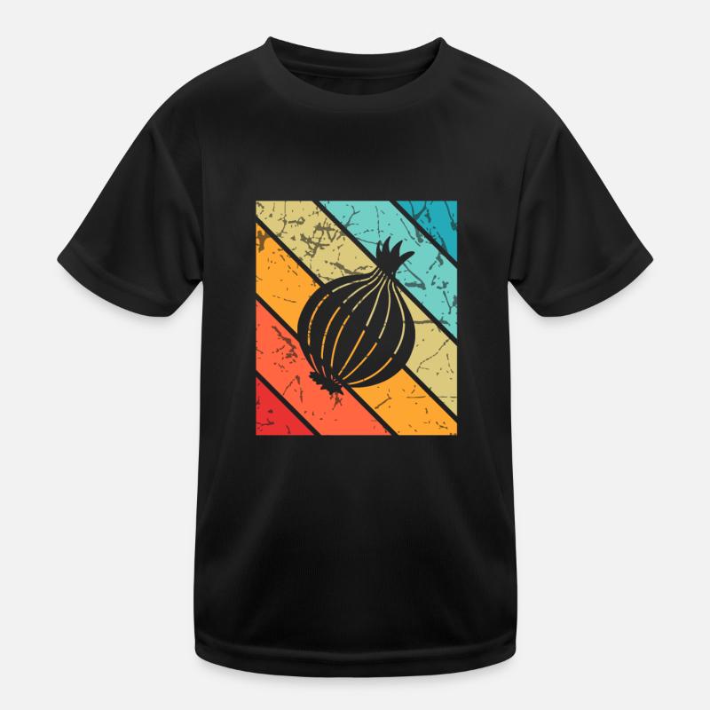 Onion Lover Retro Vegetables Vegan Gift idea Kids Functional T-Shirt
