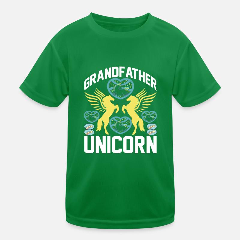 Großvater Opa Einhorn Unicorn Kinder Funktions-T-Shirt